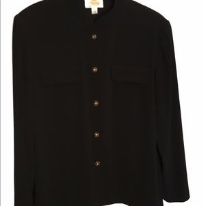 Talbots Petites Black Blouse